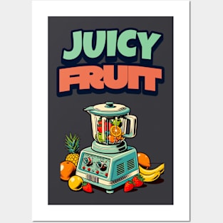 Juicy Fruit Retro Smoothie Tshirt Posters and Art